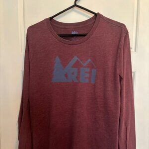 REI Men's Maroon Logo Long Sleeve Logo Shirt - XL - REDUCED!
